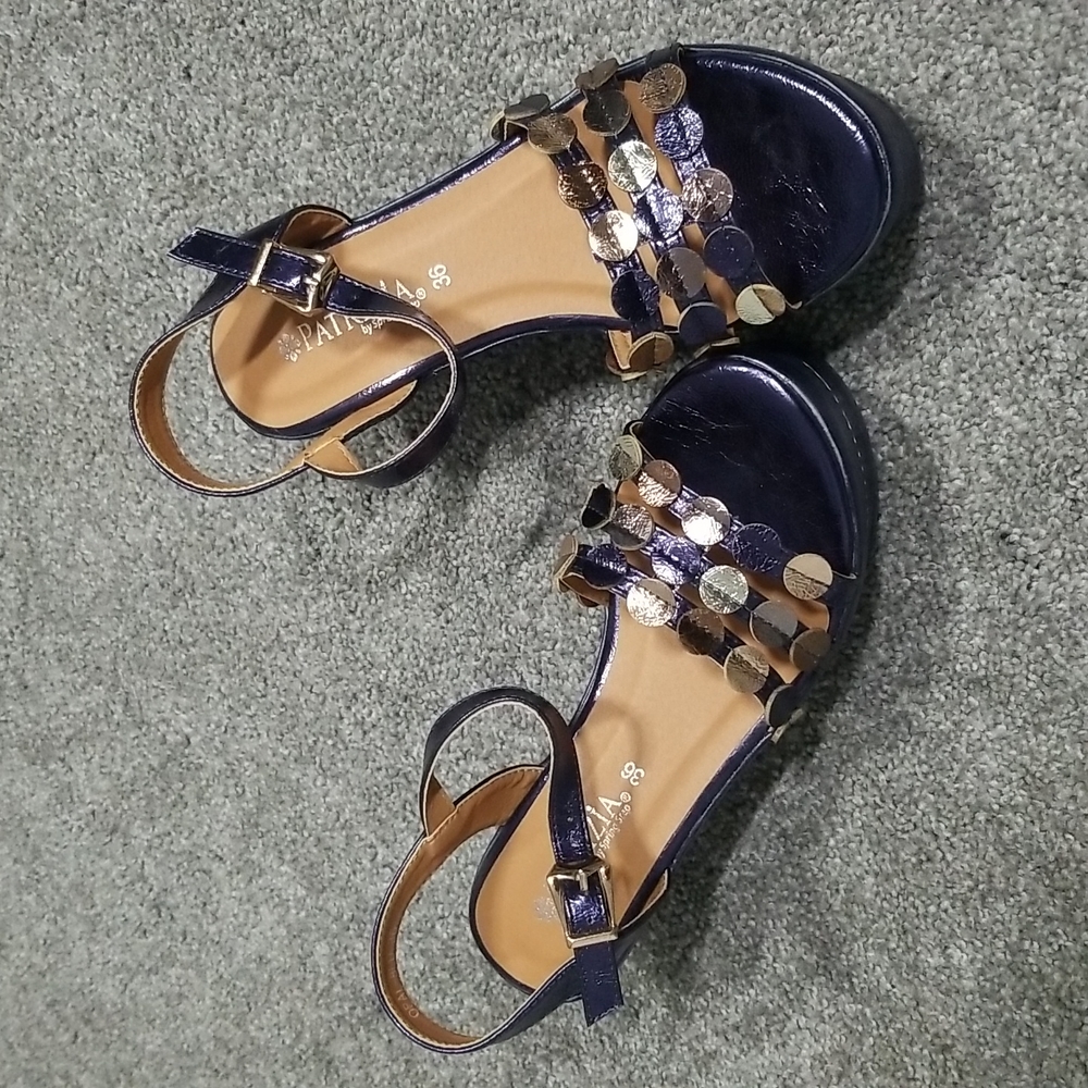 Patrizia By Spring Steps - Opal Wedge Sandals In Blue 6M